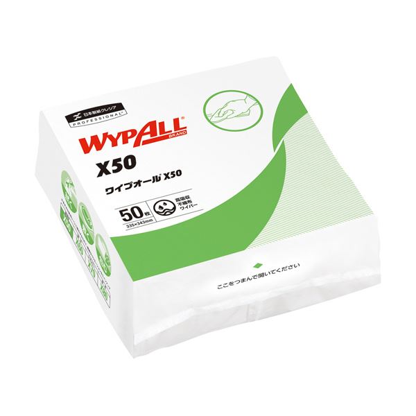 （まとめ）日本製紙クレシア ワイプオール X50 4つ折り 超薄手 1パック（50枚） [x5] 5,946円