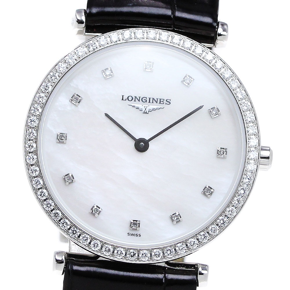 ロンジン LONGINES L4.513.0 ラ グランクラシック ダイヤベゼル クォーツ レディース 良品 _839273【中古】