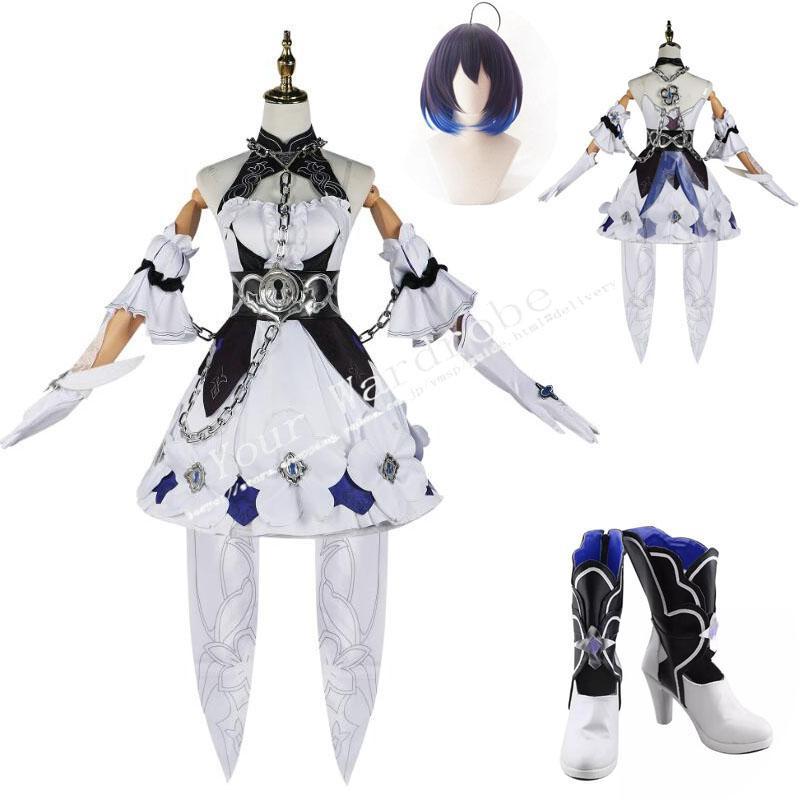 崩壊3rd ゼーレ フェレライ Seele Vollerei 彼岸の双子 白 コスプレ衣装 変装 仮装 クリスマス 文化祭