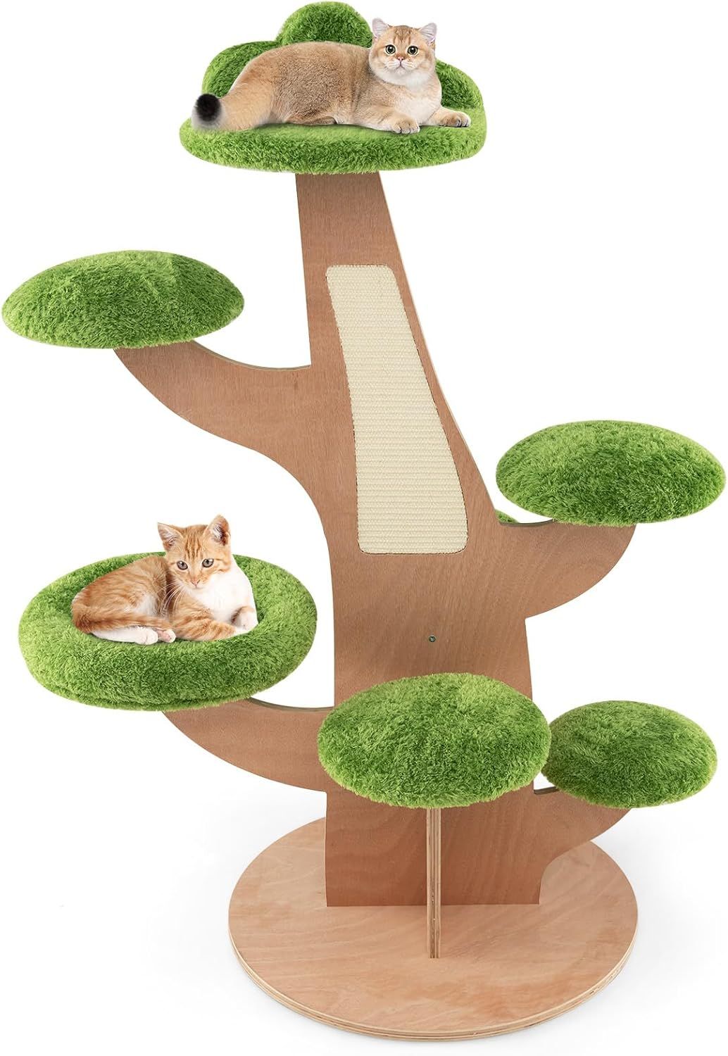 キャットタワー 高さ128cm 猫ツリー 多頭飼い 大型猫 猫タワー 大きいハンモック 見晴台 天然麻紐 爪とぎ付き おしゃれ 安定 運動不足解消 ストレス解消 ネコタワー 猫の遊び場 組み立て簡単