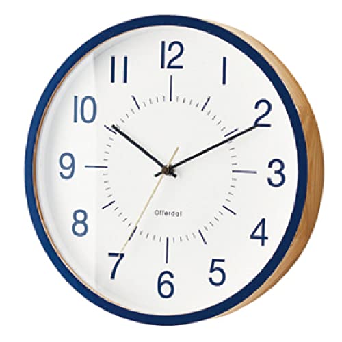 色：ブルー サイズ：直径30奥行5 電波時計 掛け