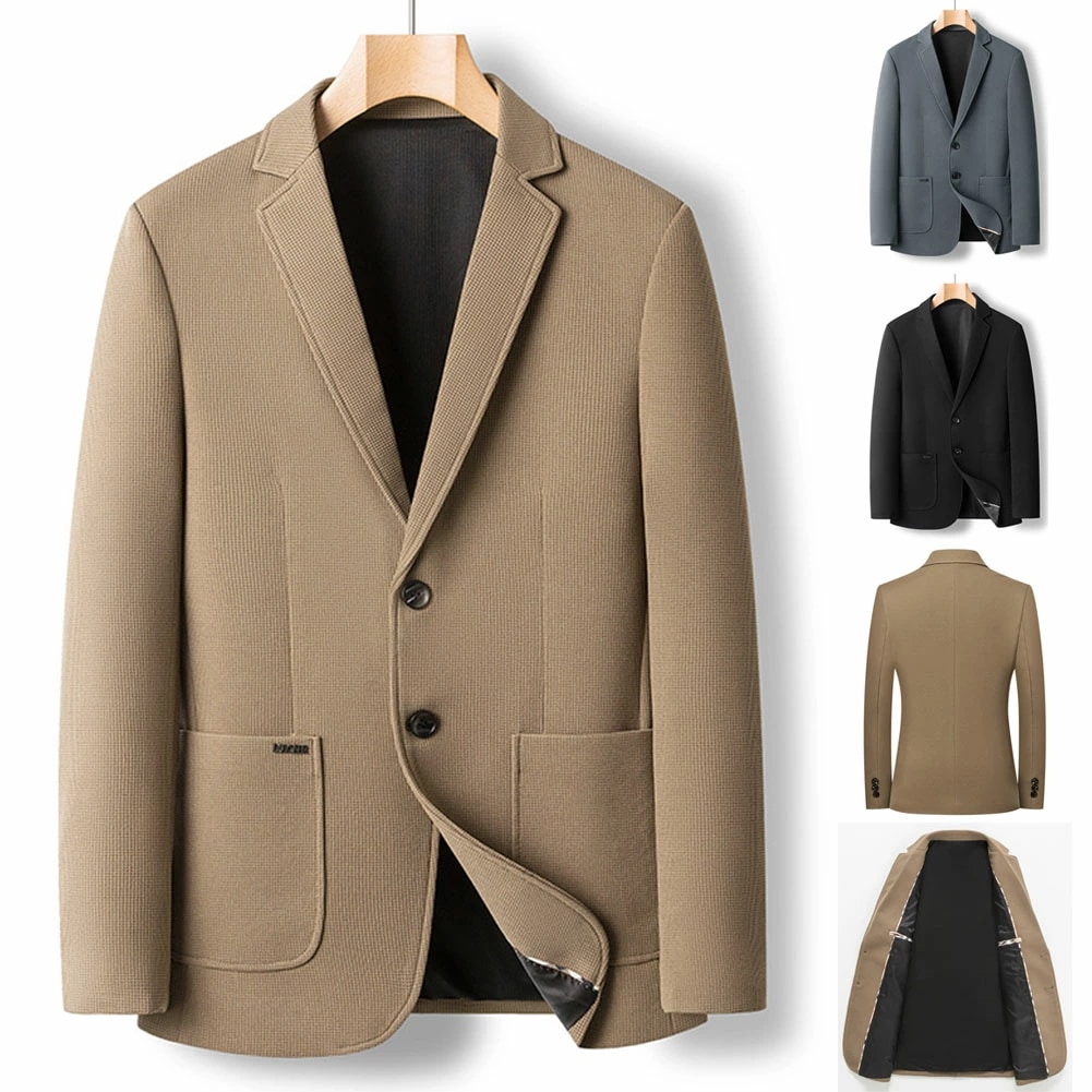 リピーター続出テーラードジャケット メンズ カジュアル 大きいサイズ サマージャケット 春秋 2ボタン テーラードジャケット 通勤 ビジネス ワッフル生地