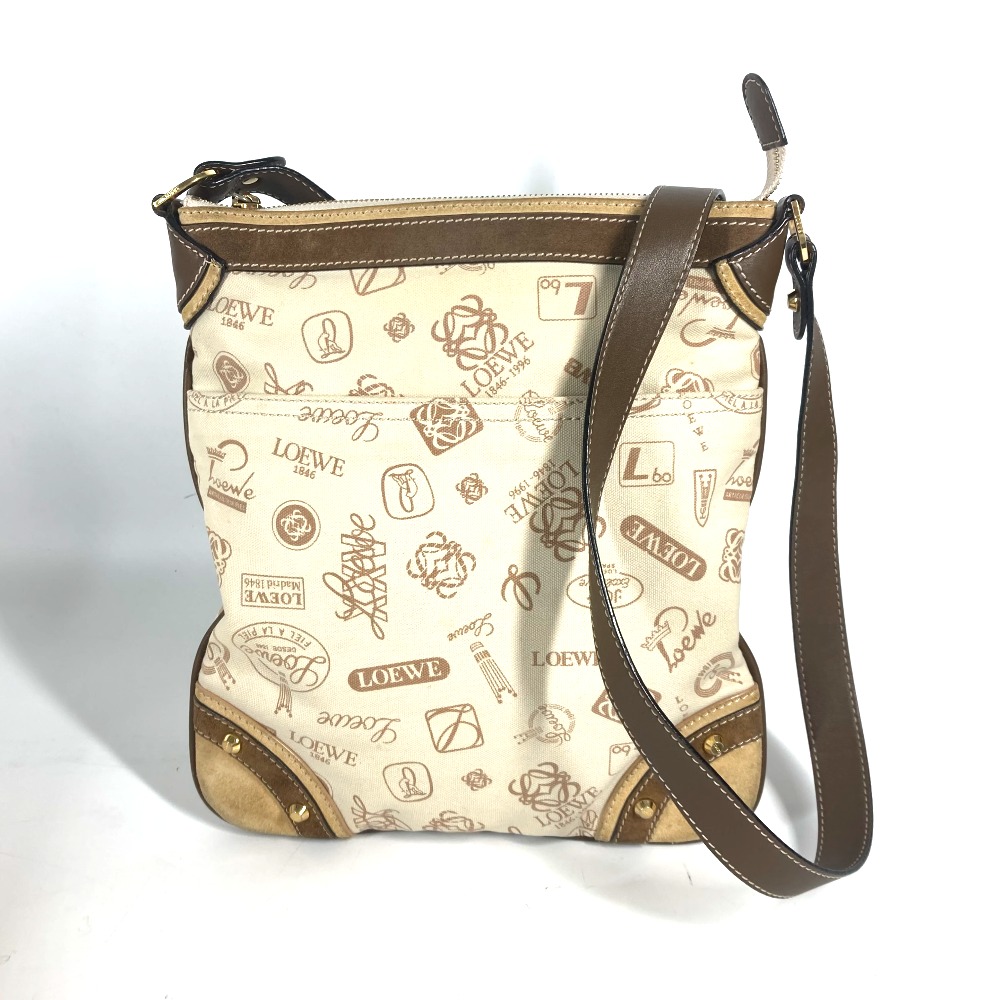 ショルダーバッグ 160周年 カバン 斜め掛け ロゴ キャンバス/レザー ベージュ