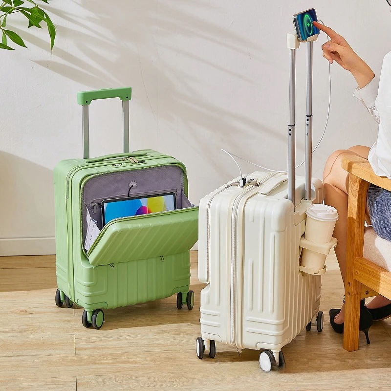 スーツケース 機内持ち込み キャリー ケース S サイズ 2泊3日 軽量 USBポート カップホルダー フック搭載 旅行 スーツケース 前開き USBポート付き キャリーケース フロントオープン用 8,119円