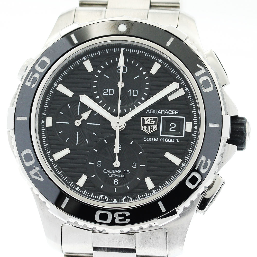 タグホイヤー TAG HEUER CAK2110 アクアレーサー クロノグラフ デイト 自動巻き メンズ 良品 保証書付き_886473【中古】