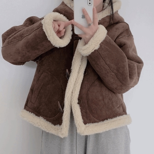 かわいいです! アバンフィット パーカー ボア トッポッキ ムートン