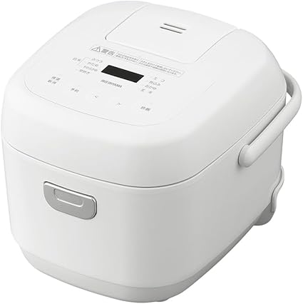 アイリスオーヤマ マイコン炊飯器 3合 一人暮らし 9種ヘルシーメニュー 自動メニュー搭載 銘柄炊き分け 軽量カップ付き RC-BMA30-W ホワイト