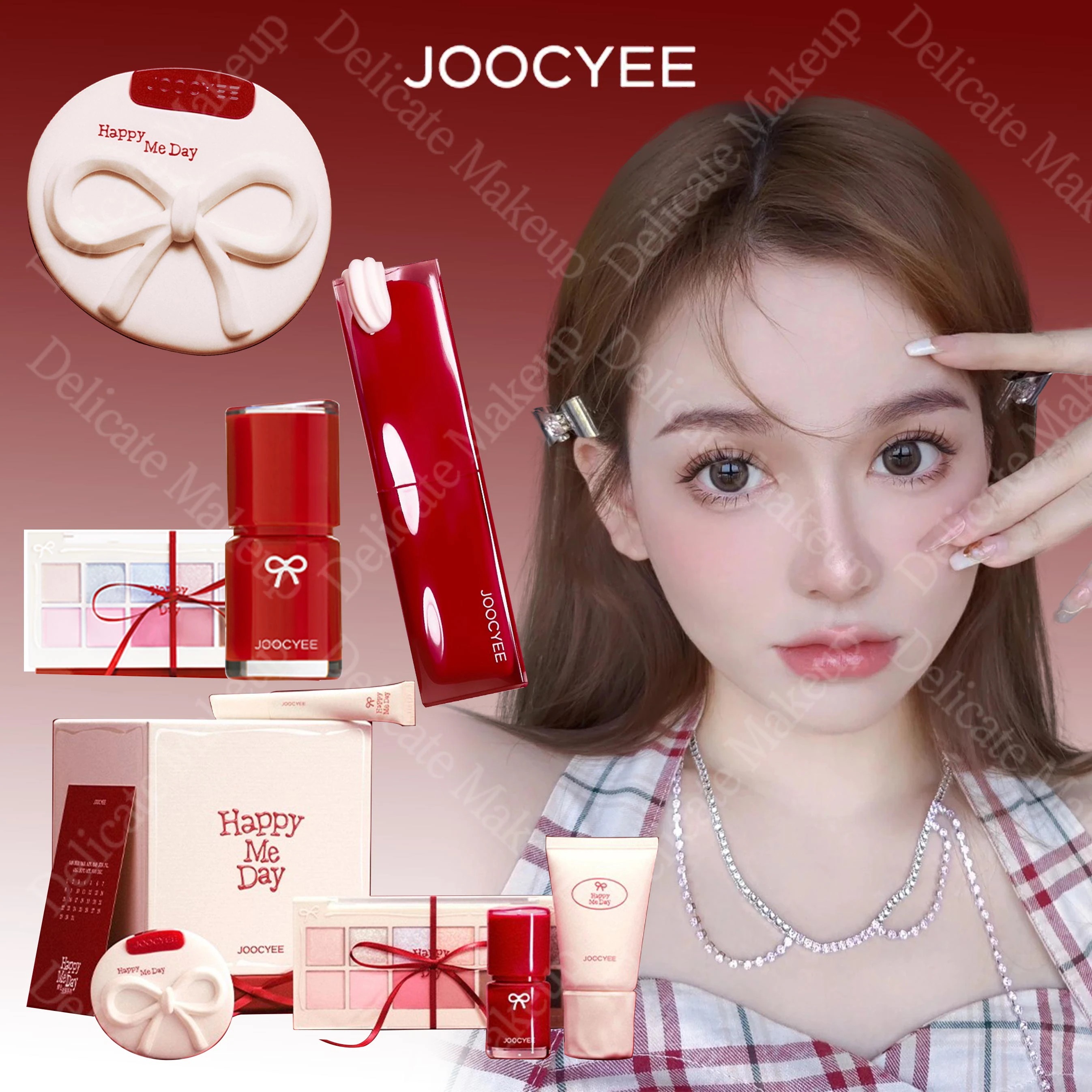 【新作登場】【HAPPY ME DAY】コスメ選べるセット/4点セット/コスメ福袋/化粧品/ハイライト/アイシャドウ/リップ/チーク/可愛い プレゼント 収納ボックス 化粧箱 コスメセットボックス