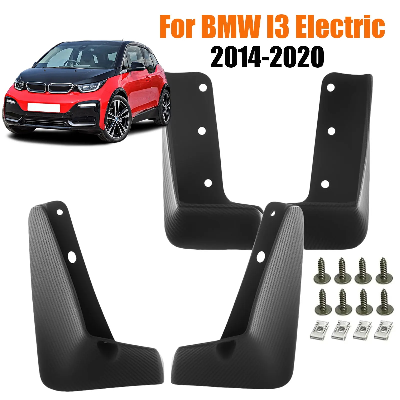 BMW i3（2014-モデル）用 4枚セット マッドフラップ（フェンダーガード／泥除け） 輸入品