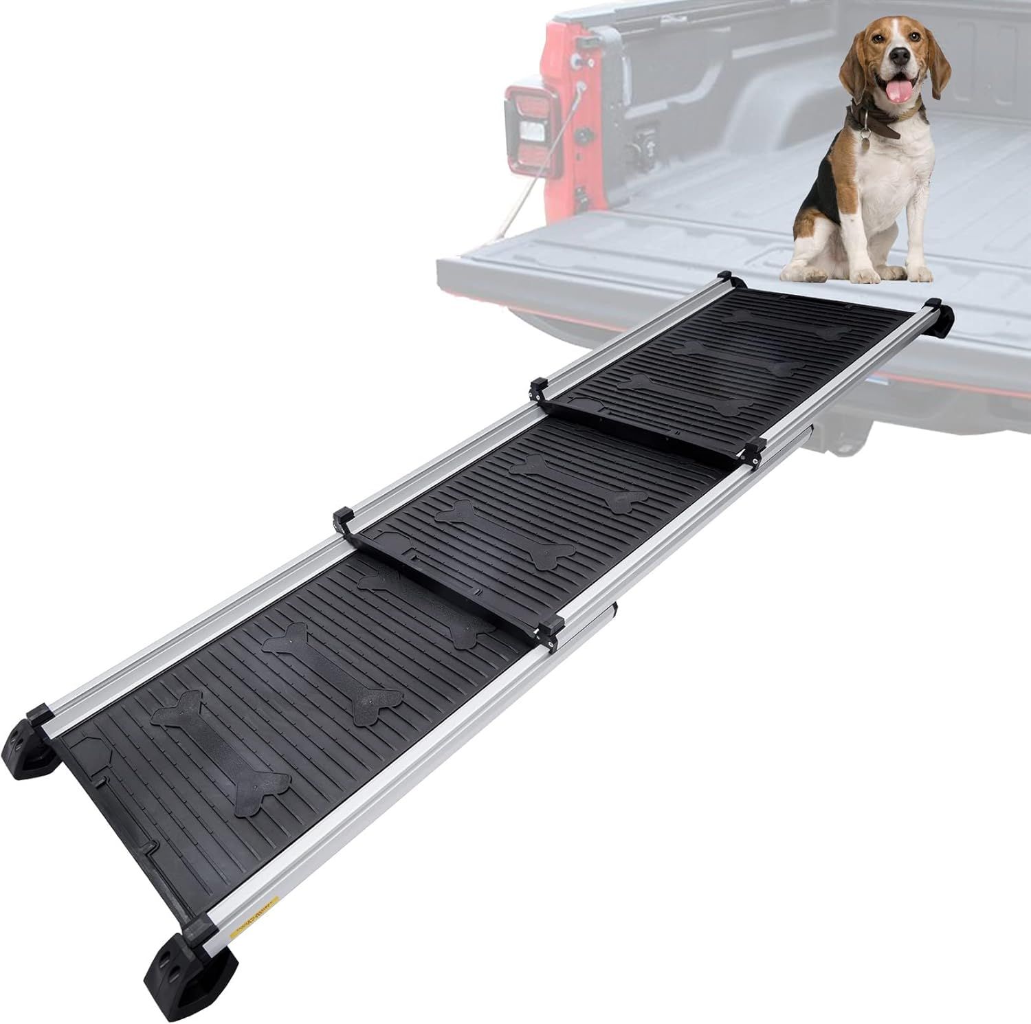 犬用スロープ 伸縮式73-163cm 荷重85kg 滑り止め付き 大型犬用アルミブリッジ ペットスロープ 家庭や外出先で安心に使用 台所玄関の段差解消や車への乗降対策など様々なシーンで活躍するドッグ