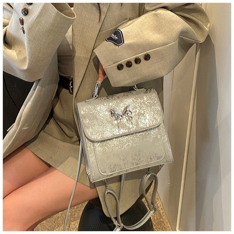 ショルダーバッグ 今年も人気！ミニバッグ ハンドバッグ レディース バックパック 夏新作レーザー レザー ファブリック バックパック レディース バッグ 韓国ファッション