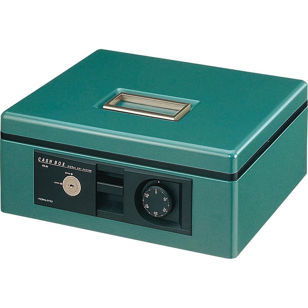 （まとめ買い）手提げ金庫 ダイヤル錠付き B5 緑 CB-12G [x3]