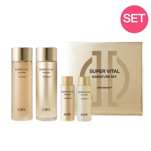 [韓国人気]スーパー バイタル 2種セット (スキン80ml + エマルジョン80ml)スキンケア 基礎化粧品 セット 化粧水 乳液 乾燥 小じわ ハリ不足 エイジングケア リフティング