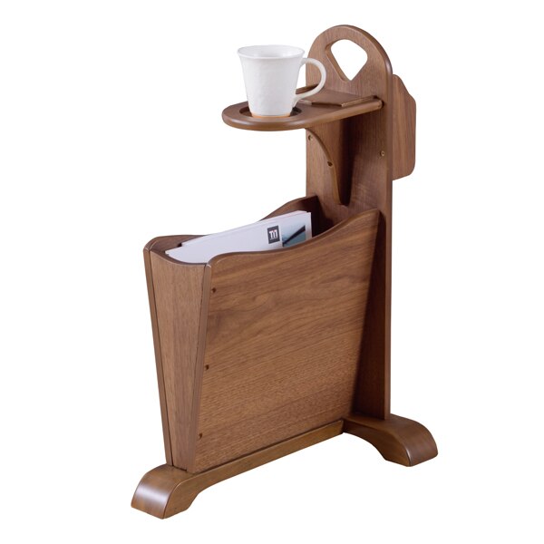 サイドテーブル マガジンラック付 天然木 コーヒーテーブル トムテ 幅45cm