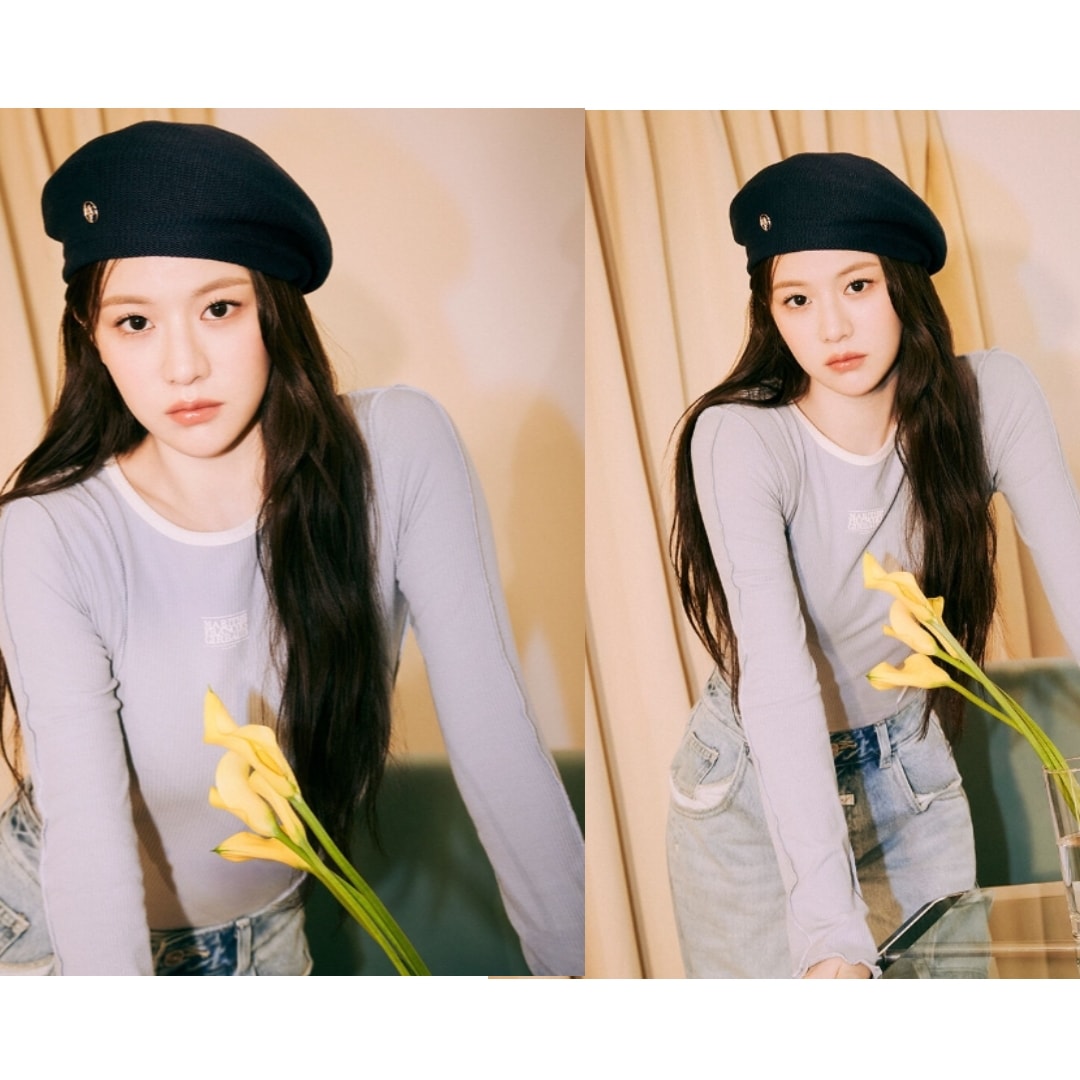 METAL CIRCLE LOGO KNIT BERET black