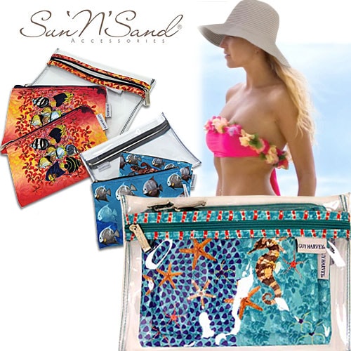 Sun ’n’ Sandサンアンドサンド クリア トラベル ビーチ ポーチ 特集選べる3タイプ