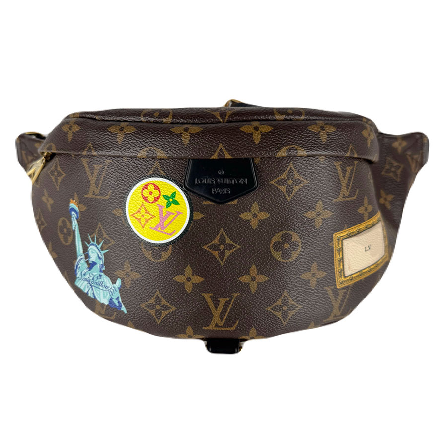 ルイ ヴィトン LOUIS VUITTON ウエストバッグ モノグラム マカサー マイLVワールドツアー バムバッグ モノグラムキャンバス ブラウン メンズ z8960