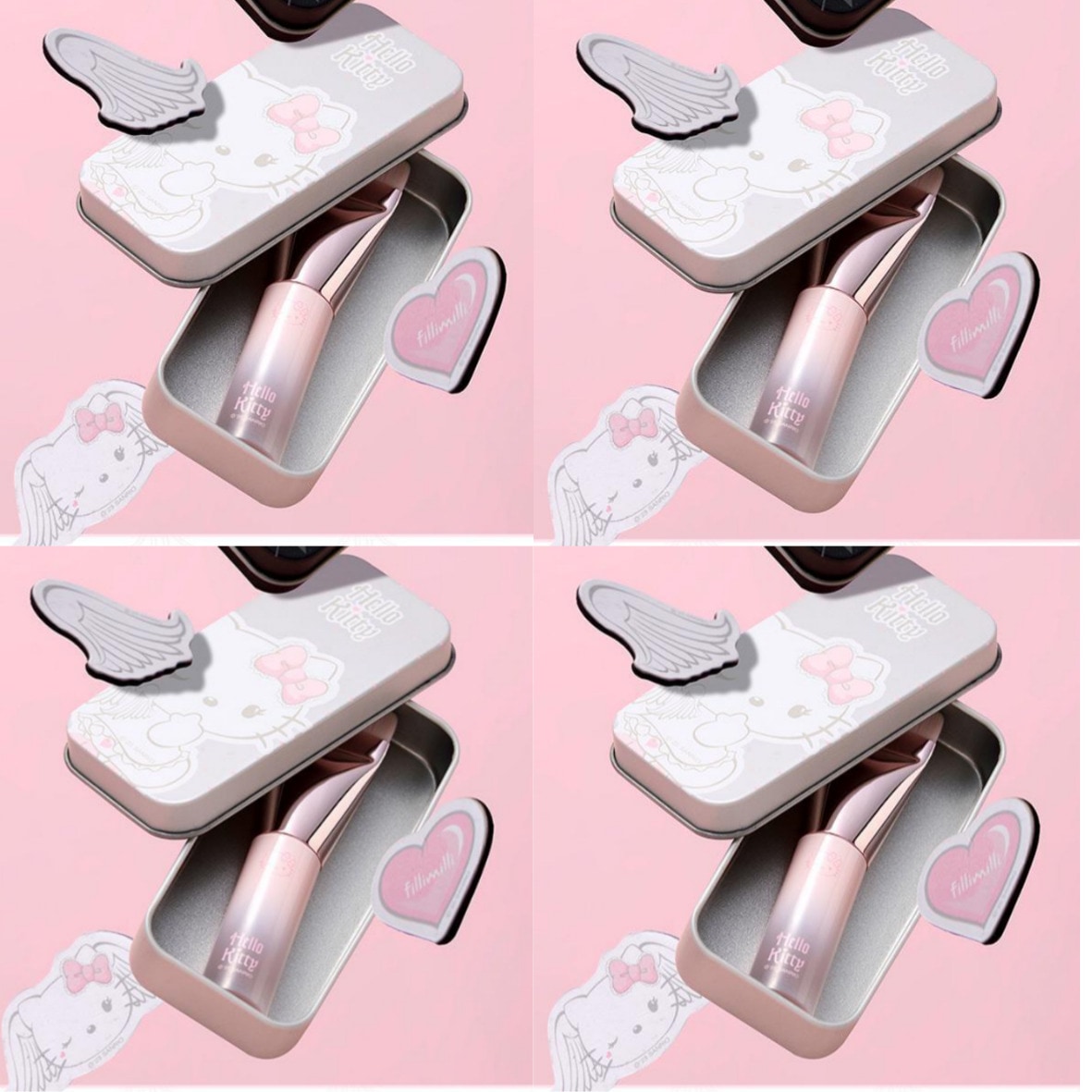 【限定】フィリミリ×ハローキティ 天使と悪魔 ミニスパチュラブラシ 828（4本セット）