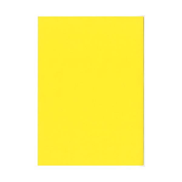 （まとめ）北越コーポレーション 紀州の色上質A4T目 薄口 黄 1箱（4000枚:500枚8冊）3セット