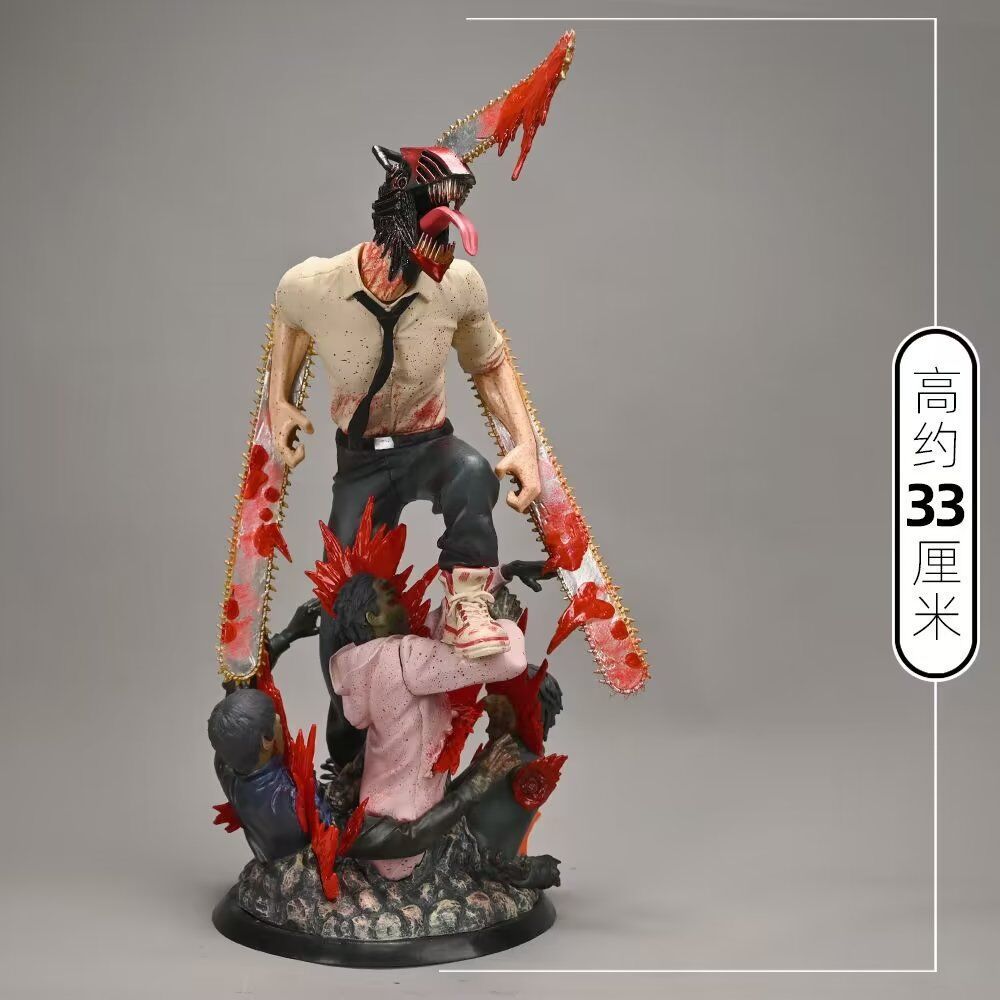 チェーンソーマンフォーチュンgk電気時間スティックアウト舌ダブルボディの交換シーン像漫画フィギュアモデル