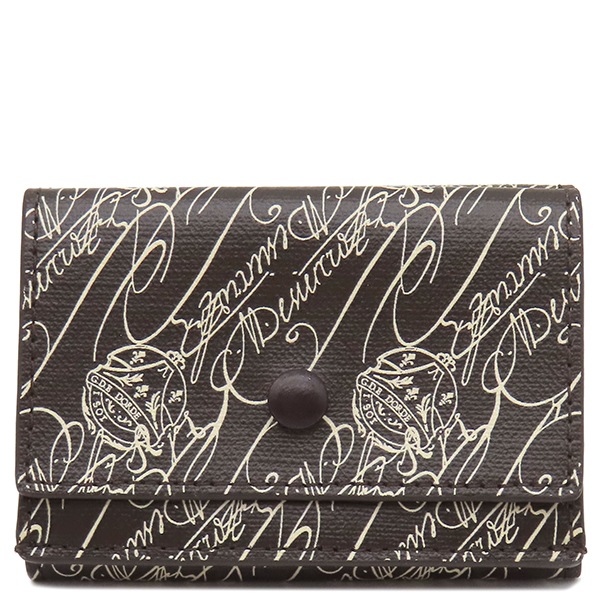 ベルルッティ 三つ折り財布 アカジュー トワル マルブフ ウォレット カーフ ブラウン 茶 106132529【中古】