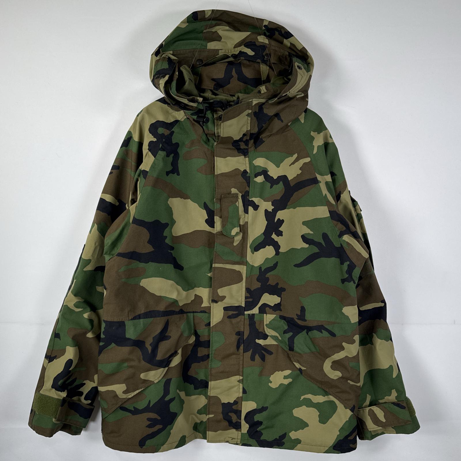 古着 90s/90年代 ヴィンテージ ミリタリージャケット ECWCS GORE-TEX ウッドランドカモ ゴアテックスパーカー medium regular ブラウン メンズ