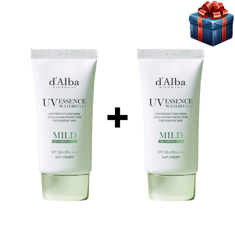 [日焼け止め1+1セット]ビーガン ウォーターフル マイルド サンクリーム 50ml+50ml 韓国で人気のコスメ しっとりサンケア UVケア すっきりしっとり SPF50+ PA++++ ダメージ肌