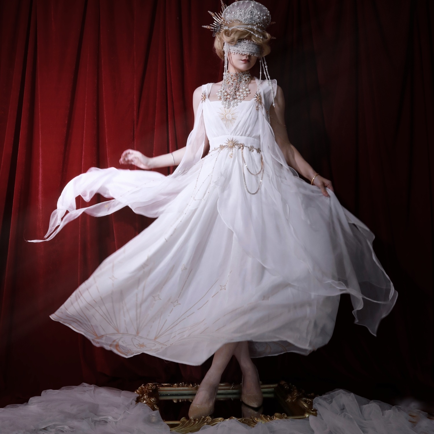 正規品デザイン神ヘルメスlolitaギリシャ高腰ワンピース神女仙気