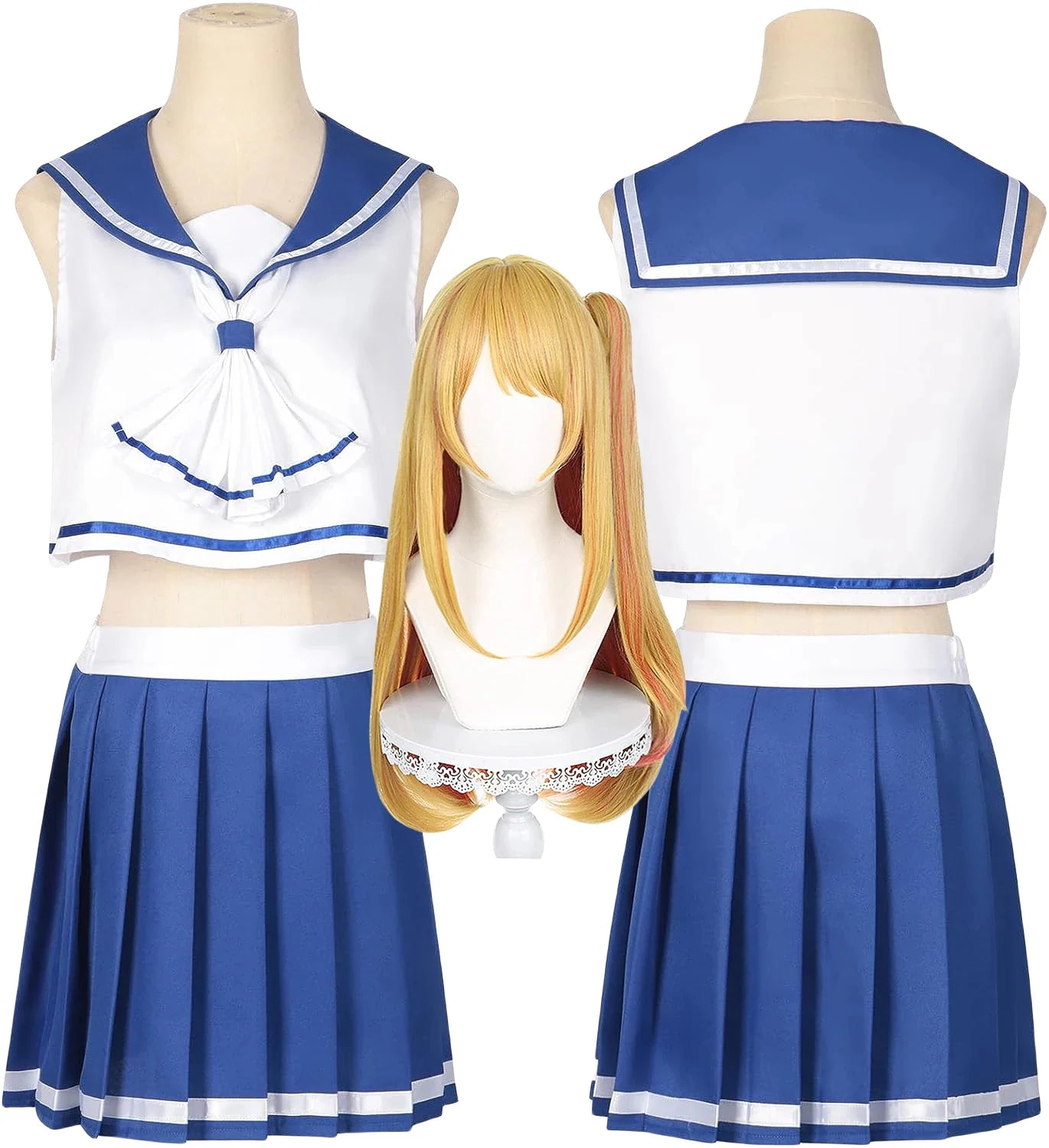 コスプレ衣推しの子コスプレ衣ルビーセーラー服ウィッグ付きステージ服ユニフォームJK制服夏着半袖イベントパーティー変演出服クリスマスパーティー