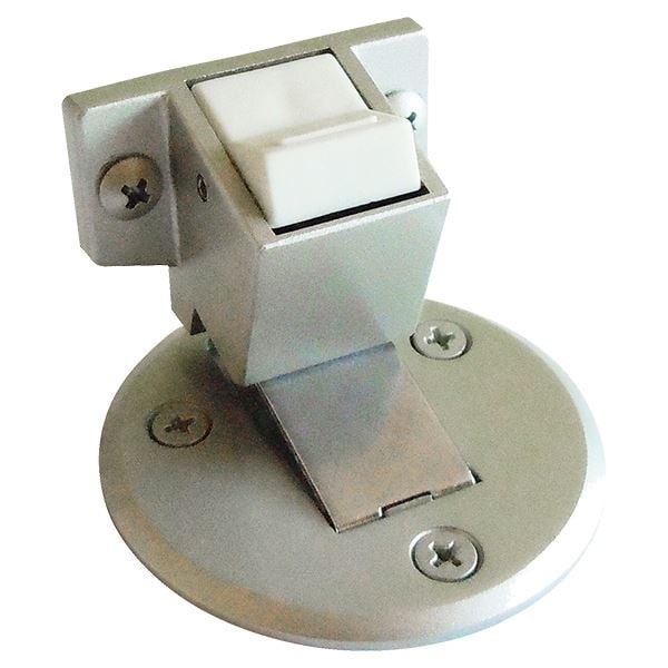 フラット戸当りZ型 ストップ付面付型 シルバー塗装 [6個入] [0410-02114]