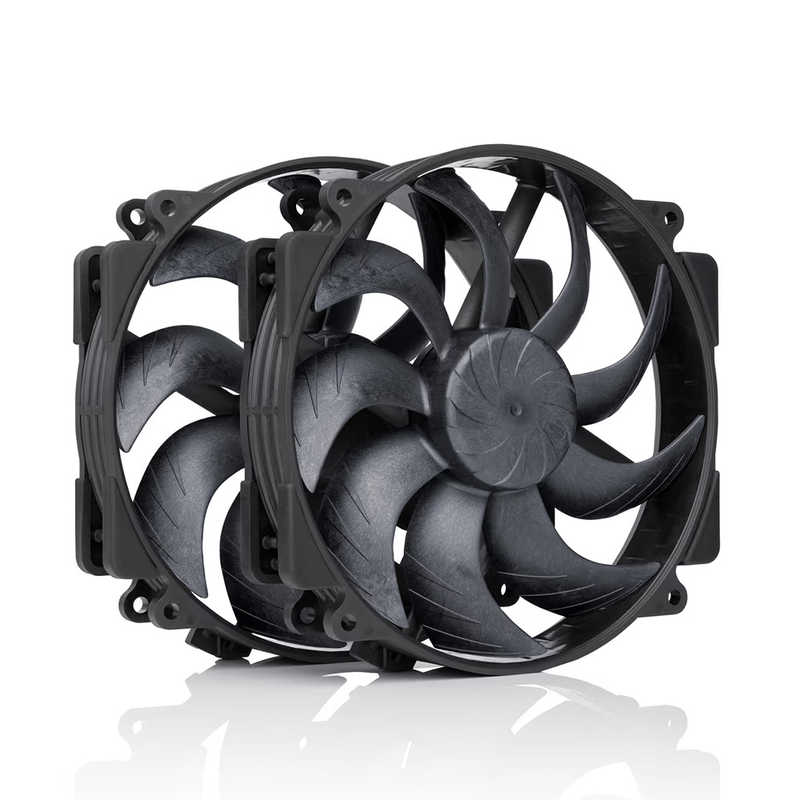 NOCTUA　ケースファンx2 ［140mm / 1500RPM］　NF-A14X25R-G2-PWM-SX2-PP-CH-BK