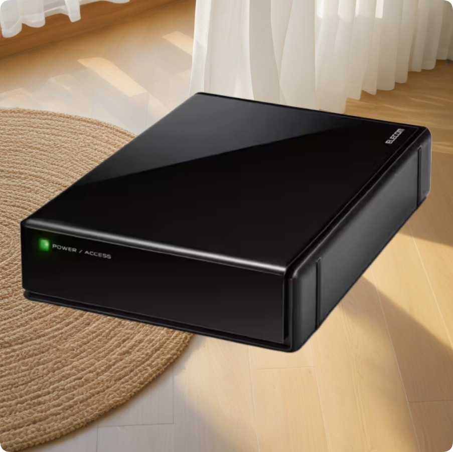 外付けハードディスク SeeQVault規格 USB3.2（Gen1） ブラック 4TB ELD-QEN2040UBK