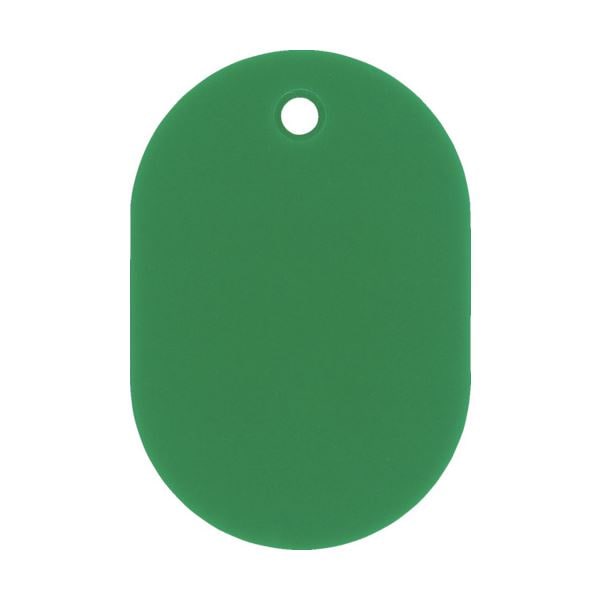 （まとめ） 日本緑十字社 小判札（無地札） 緑6040mm スチロール樹脂 200022 1枚 100セット