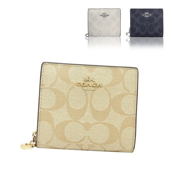 シグネチャーキャンバス 折りたたみ財布 C3309 即発 アウトレット レディース