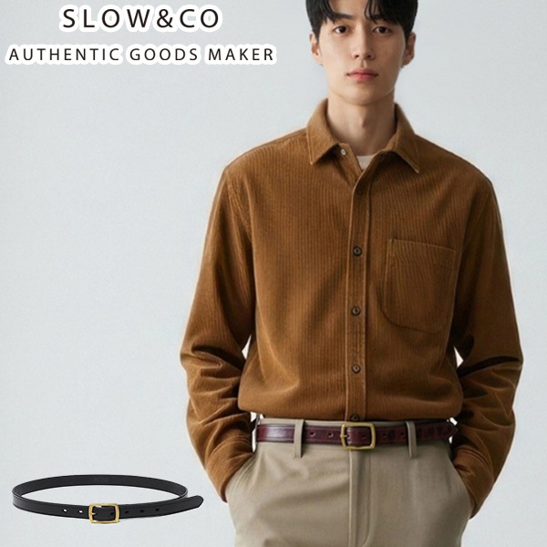 メンズ レディース ハービー カジュアル バックル レザー 細め ブランド おしゃれ 革小物 日本製 herbie 20mm plain belt HS70J