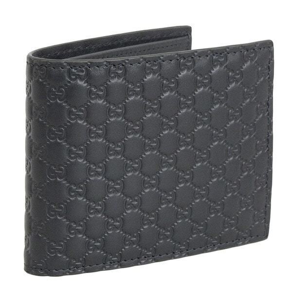 グッチ 財布 メンズ 二つ折り財布 アウトレット マイクログッチシマレザー ネイビー O MWL 260987BMJ1N4009 GUCCI