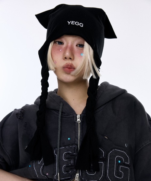 【YEGG】 Ear Beanie Black キャップ 正規品