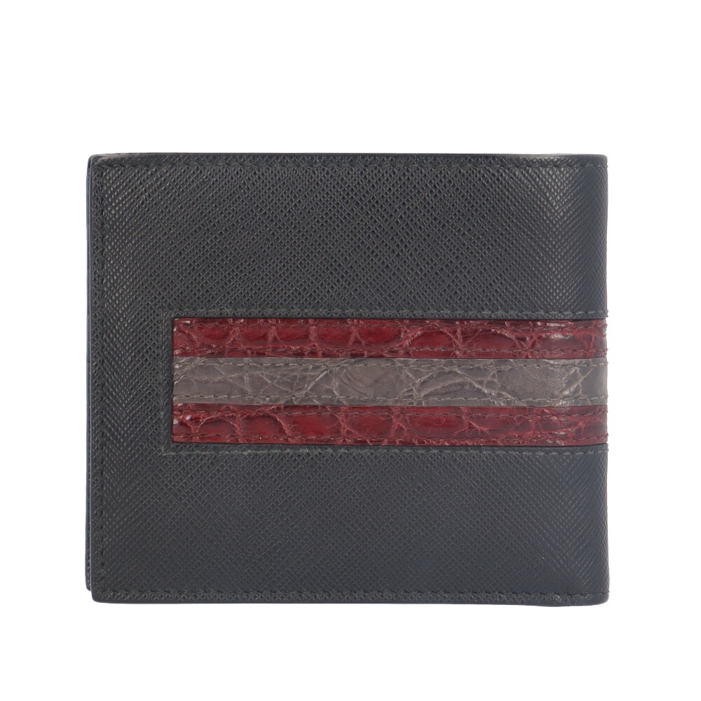 プラダ サフィアーノ 二つ折り財布 レザー 2MO513 PRADA 中古 美品