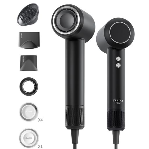 【2024秋冬限定モデル】PLUZZ ドライヤーULTRA 速乾·軽量·美髪 4億イオンヘアケアと強力モーターな大風量ヘアドライヤー - コンパクト 低騒音 1200W 出張・旅行用/家庭用/サロン用