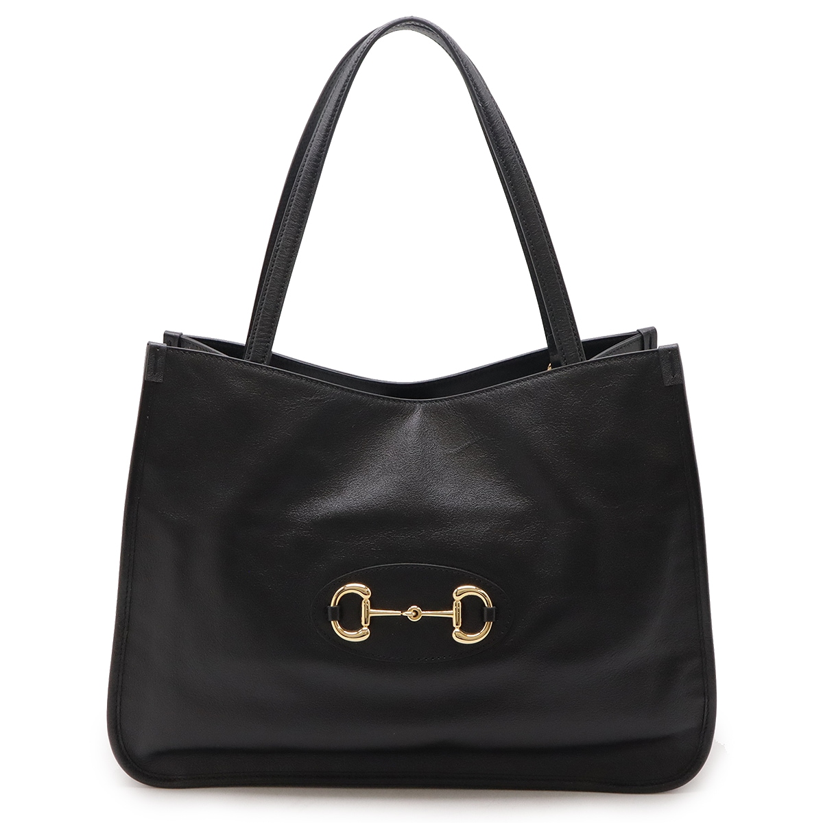 ホースビット トートバッグ ショルダーバッグ セミショルダー 肩掛け レザー ブラック 黒 ゴールド金具 62369