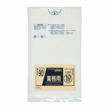 ジャパックス スタンダードポリ袋90L 半透明 10枚x30冊 P-94