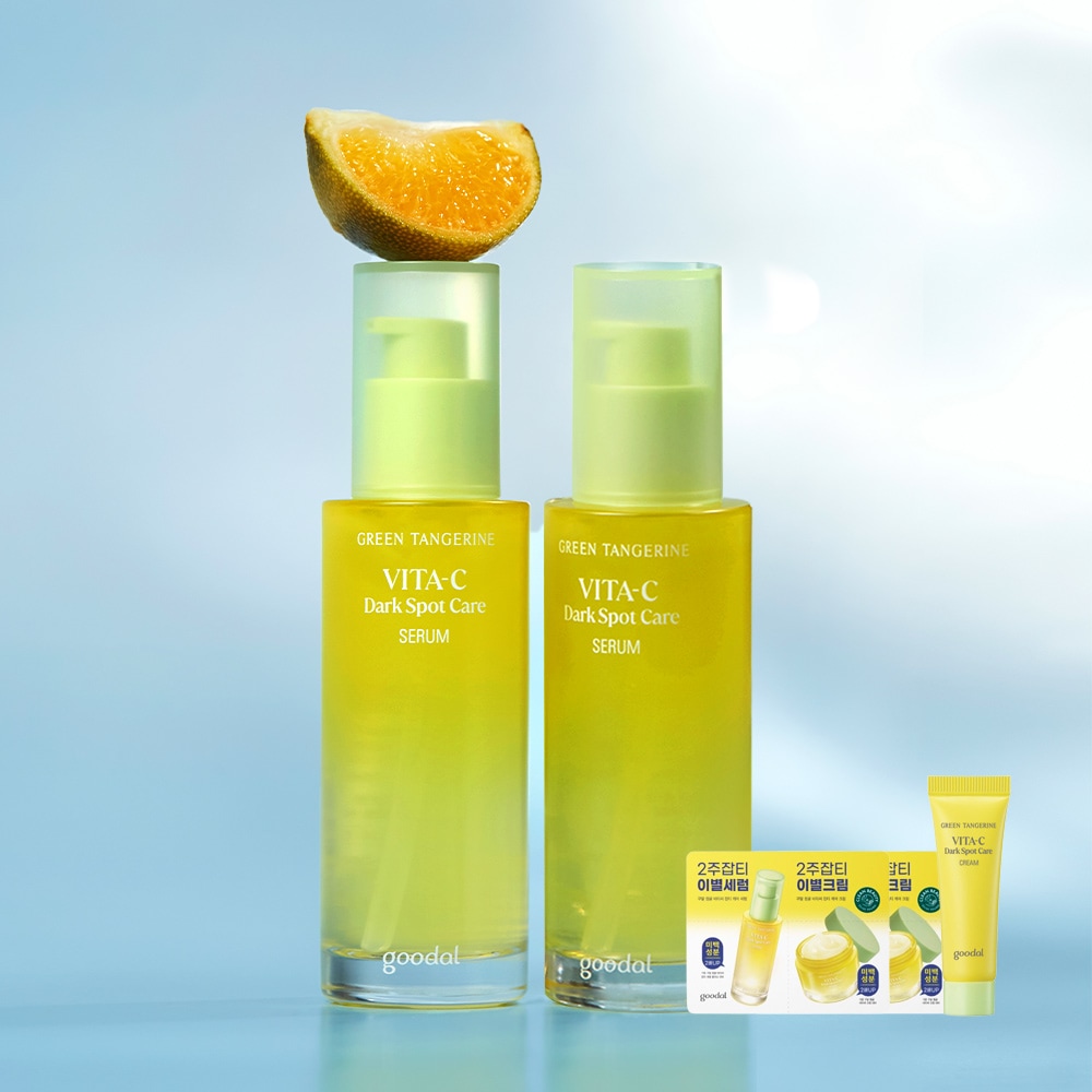 グダル清柑ビタC ジャブティケアセラム 50mlX2EA (50ml+50ml) [贈呈] ジャブティケアクリーム 10ml+デュオシャーシェ 2枚