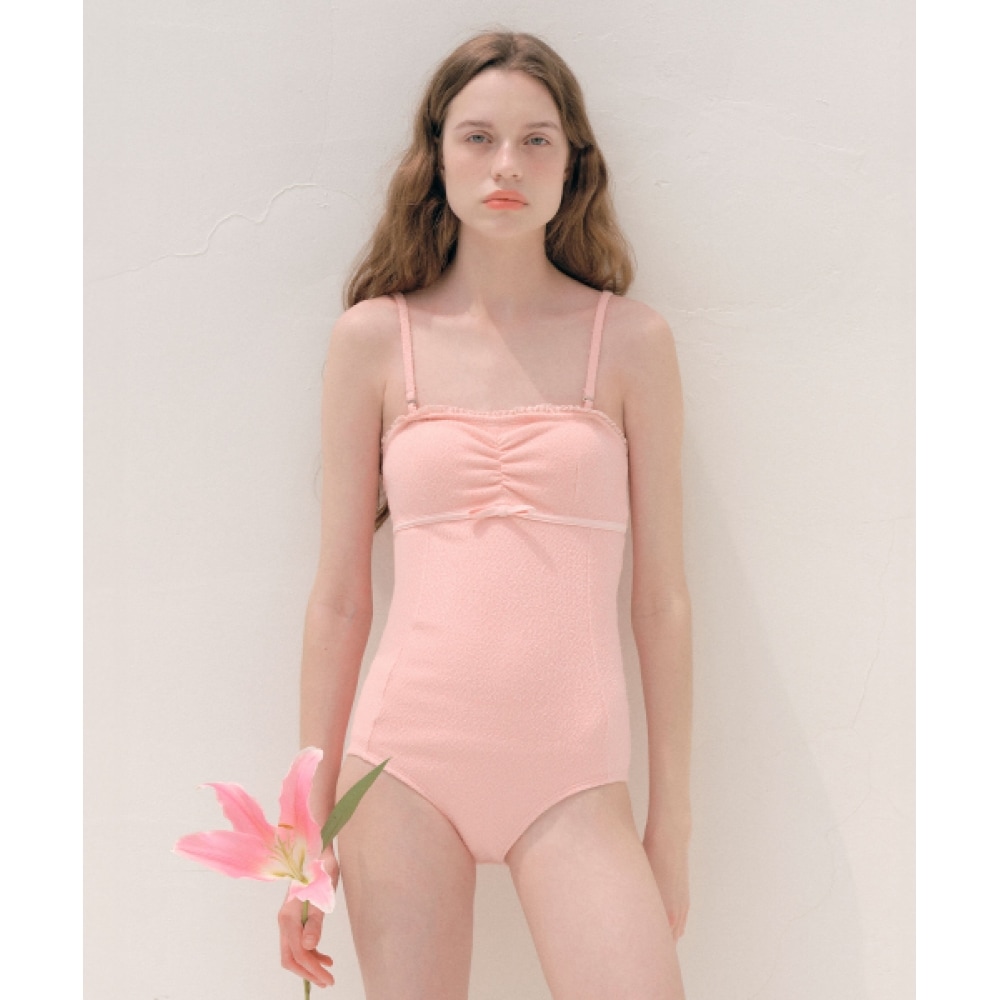 ロラローラレースリボンスイムスーツピンク