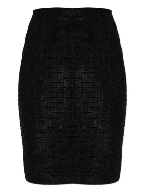 BALMAIN Women Mid Skirts GF1LC286 JL420PA Black