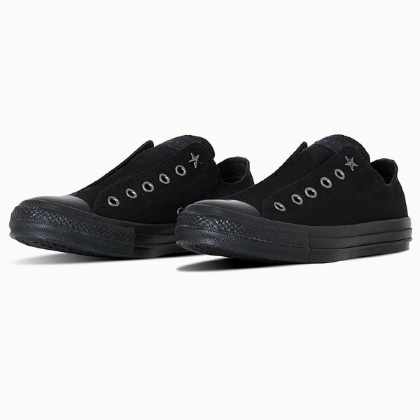 メンズ レディース キャンバス スリッポン オールスター ST スリップ ローカット ブラック/ブラック スタッズ 2ウェイ