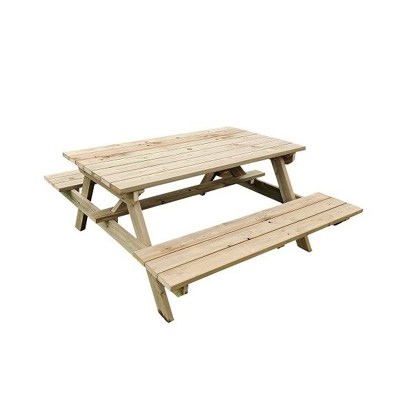 住まいスタイル 日本製ひのきピクニックテーブル(防腐加工) 無塗装 KSPM-149NTU メーカー直送