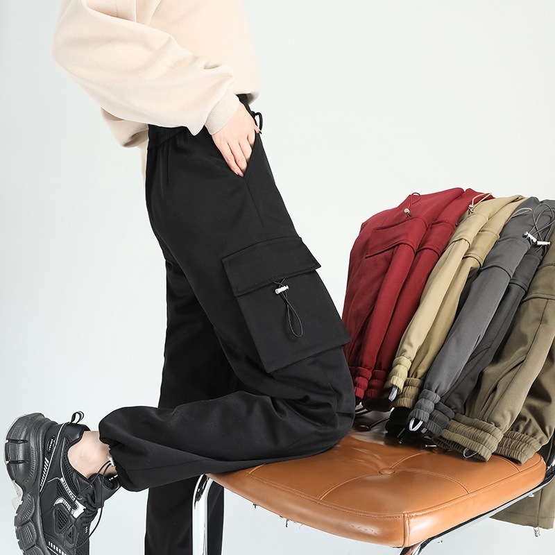 秋冬新作の女性用作業服ダウンパンツ上着用の白アヒルパンツおしゃれな学生トレンドのカジュアルウォームパンツ