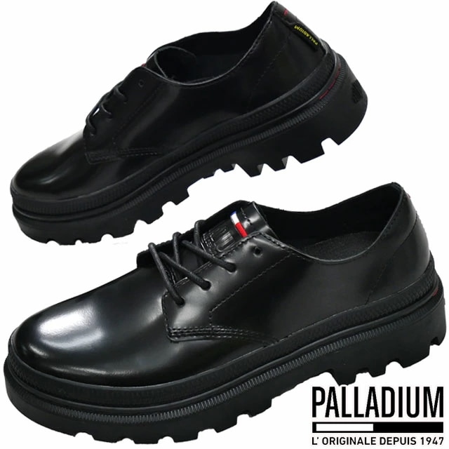 パラディウム レザーシューズ レディース パラトルーパー OX-1 オックスフォードシューズ ローカット 靴 マニッシュシューズ カジュアルシューズ 77209 010 ブラック/ブラック