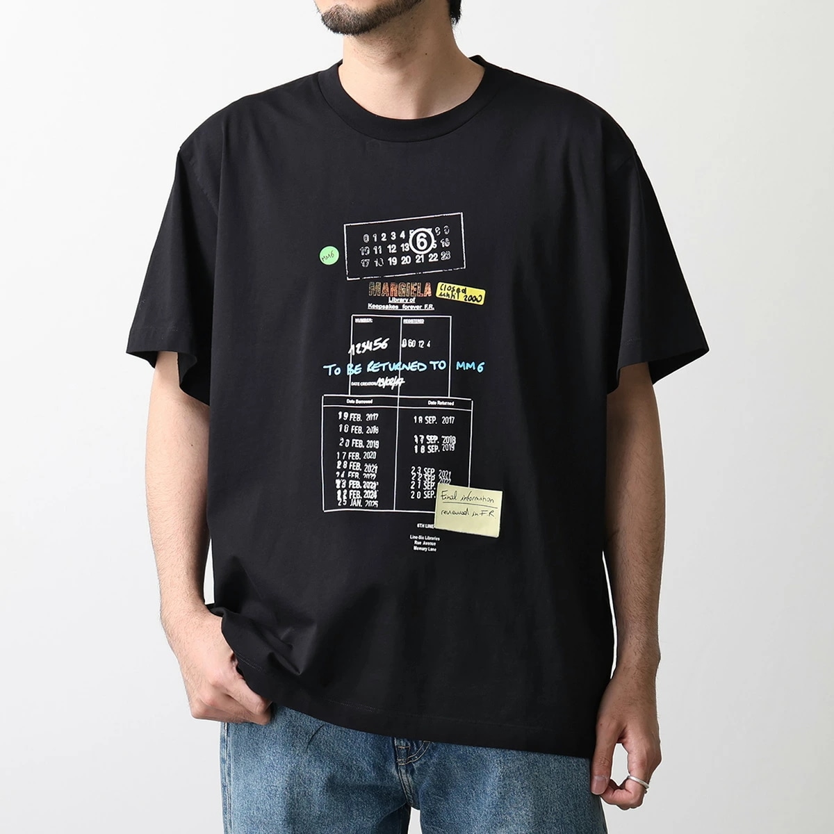 MM6 エムエムシックス メゾンマルジェラ Tシャツ SH0GC0070 M20170 メンズ 半袖 カットソー コットン クルーネック スタンプグラフィック 900