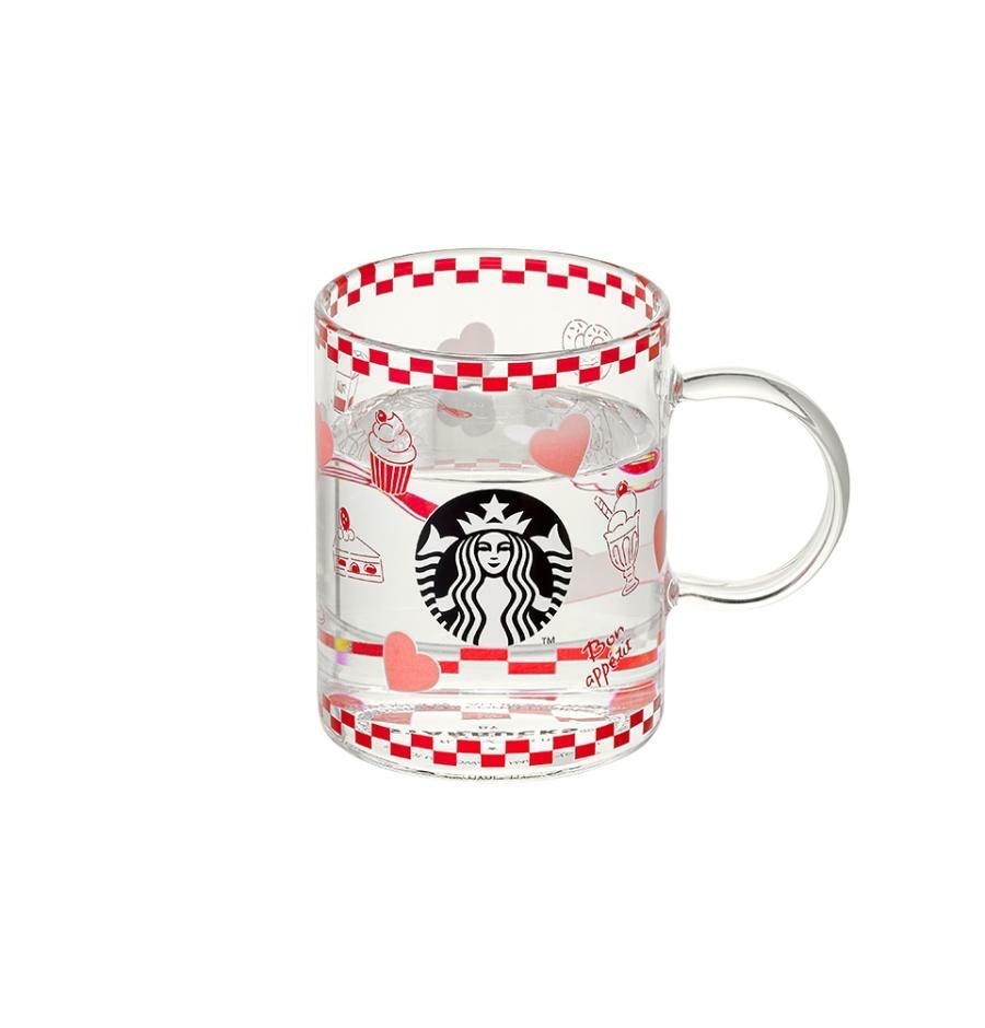 23 バレンタイン カラーチェンジング ハンドル グラス 355ml 韓国スターバ グッズ